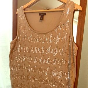 Sequence nude colored tank top